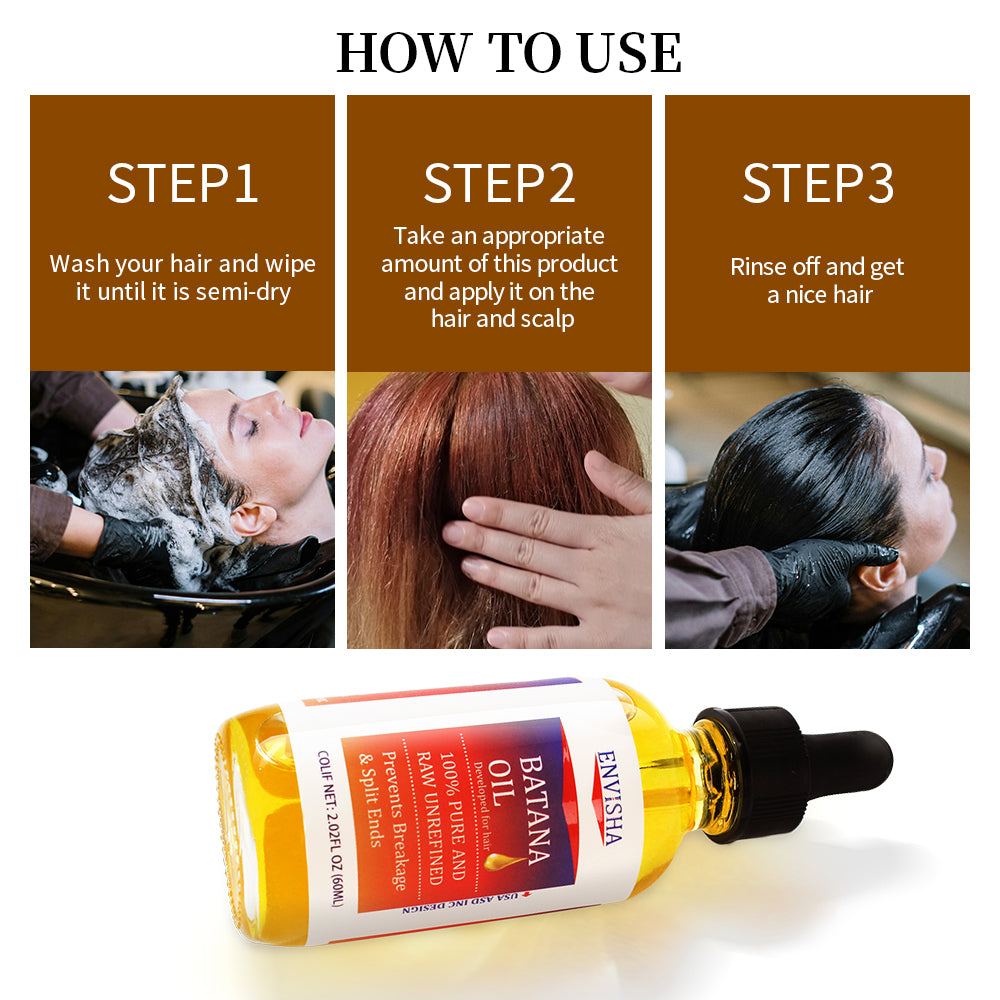 ENVISHA 100% Pure & Raw Unrefined Batana Oil, 60ml