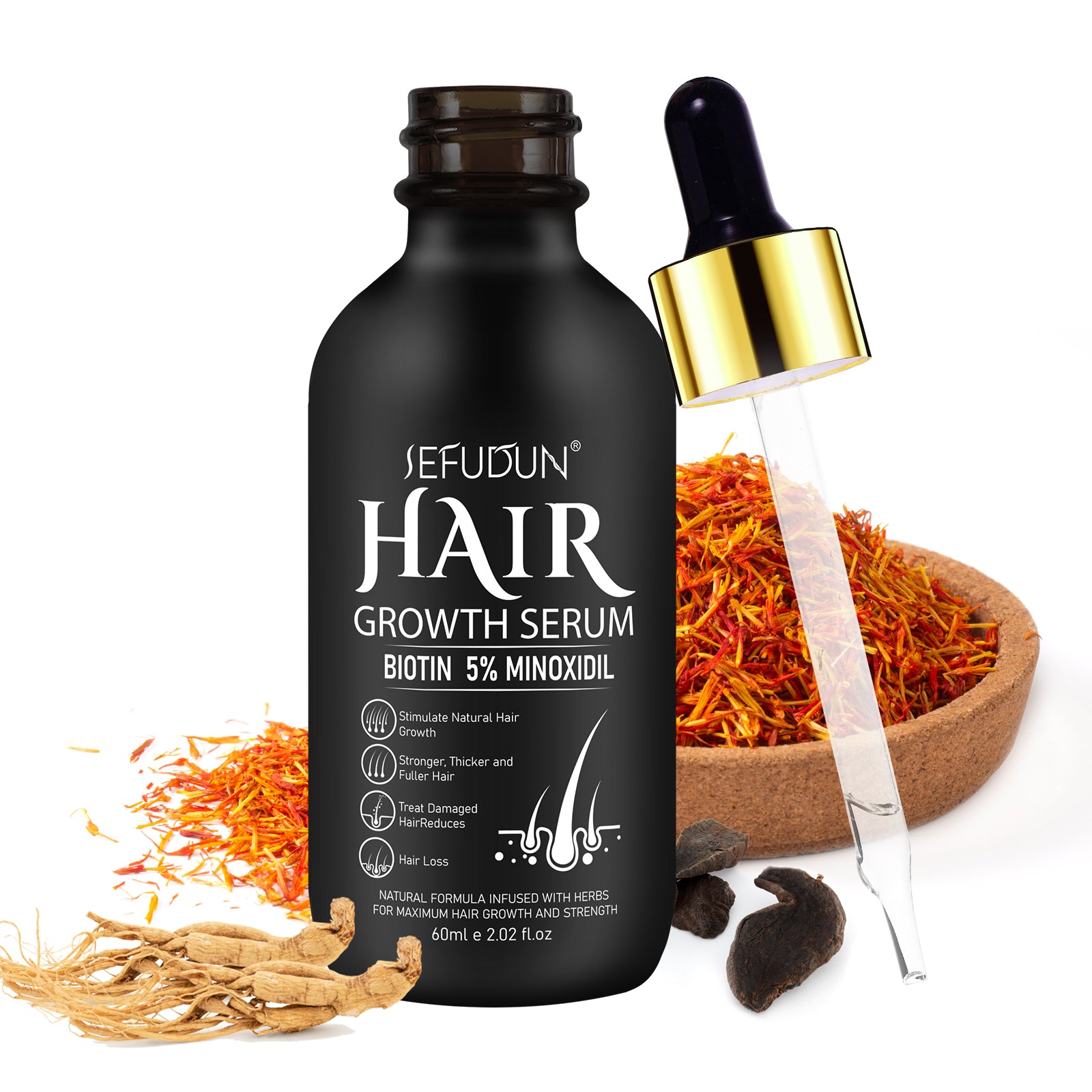SEFUDUN Hair Growth Serum + Derma Roller Kit