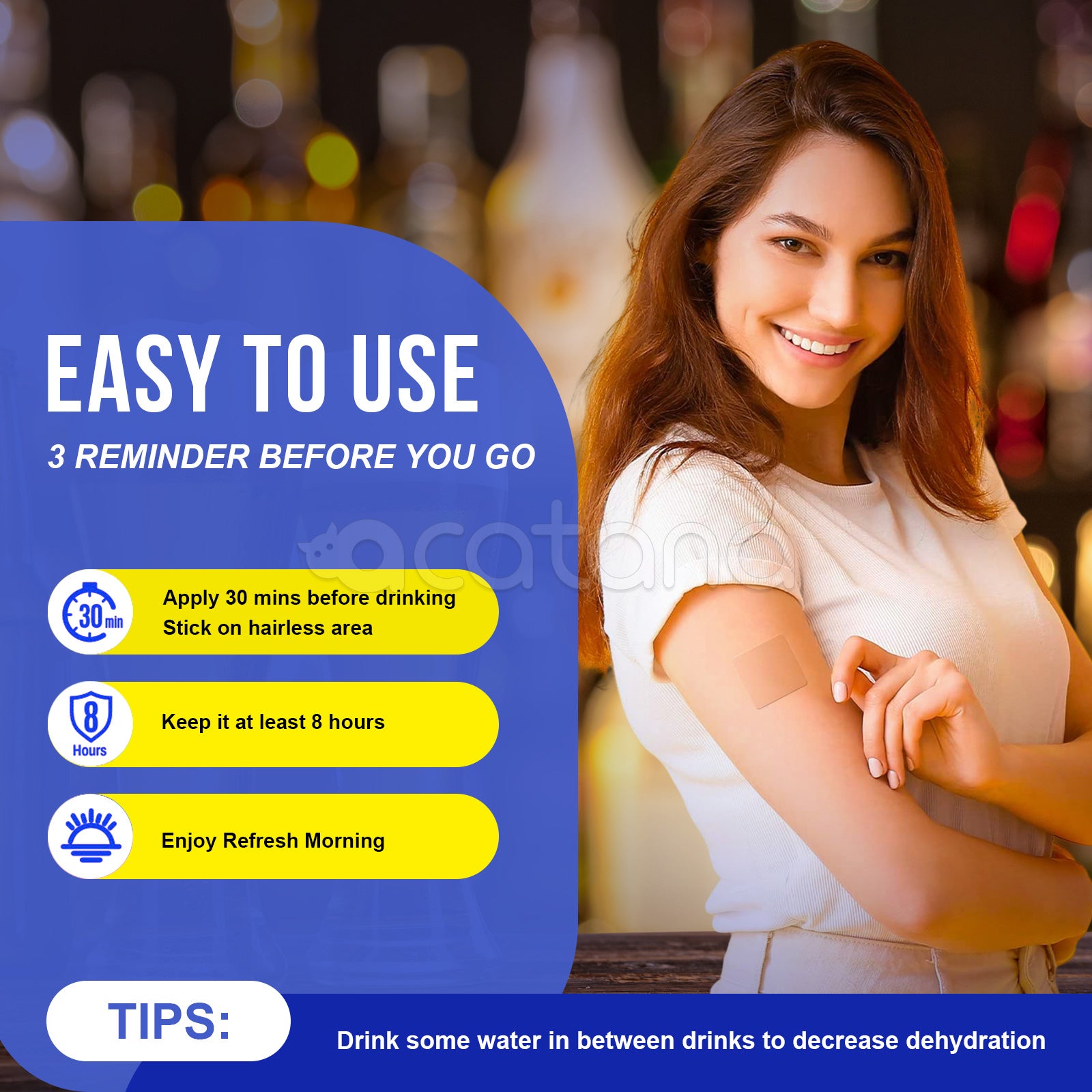 ELAIMEI Anti Hangover Party Pads, 60pcs