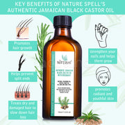 NIFEISHI Authentic Jamaican Black Castor Oil with Rosemary, 100ml