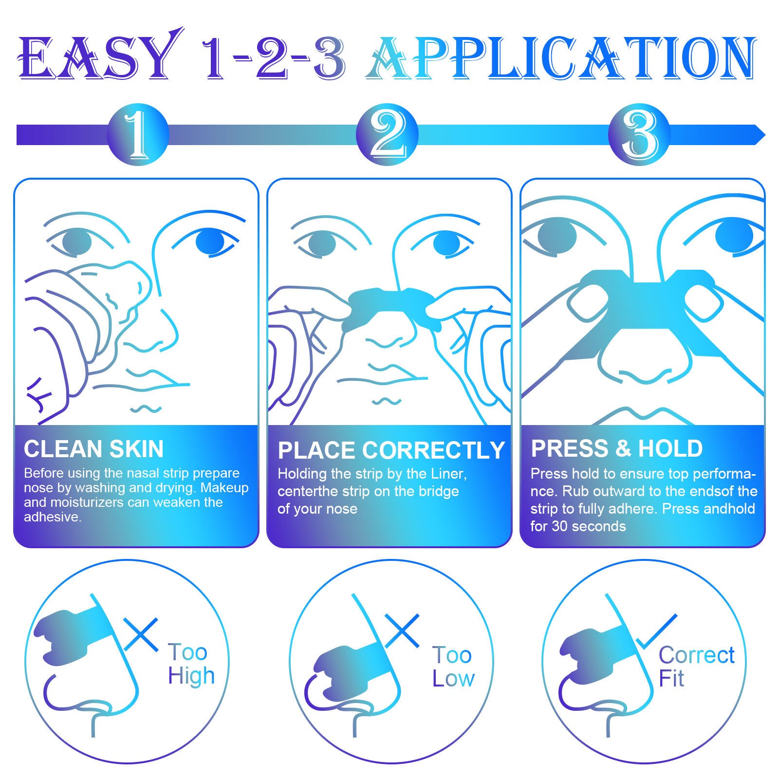 ELAIMEI Anti Snore Nasal Strips, 80pcs