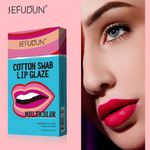 SEFUDUN Cotton Swab Lip Glaze, Multicolor Lipstick (20pcs)