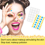 ELAIMEI Stars + Round Pimple Patches, pack of 126pcs (yellow, blue)