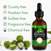 ALIVER Jamaican Black Castor Oil for Hair Growth, 60ml
