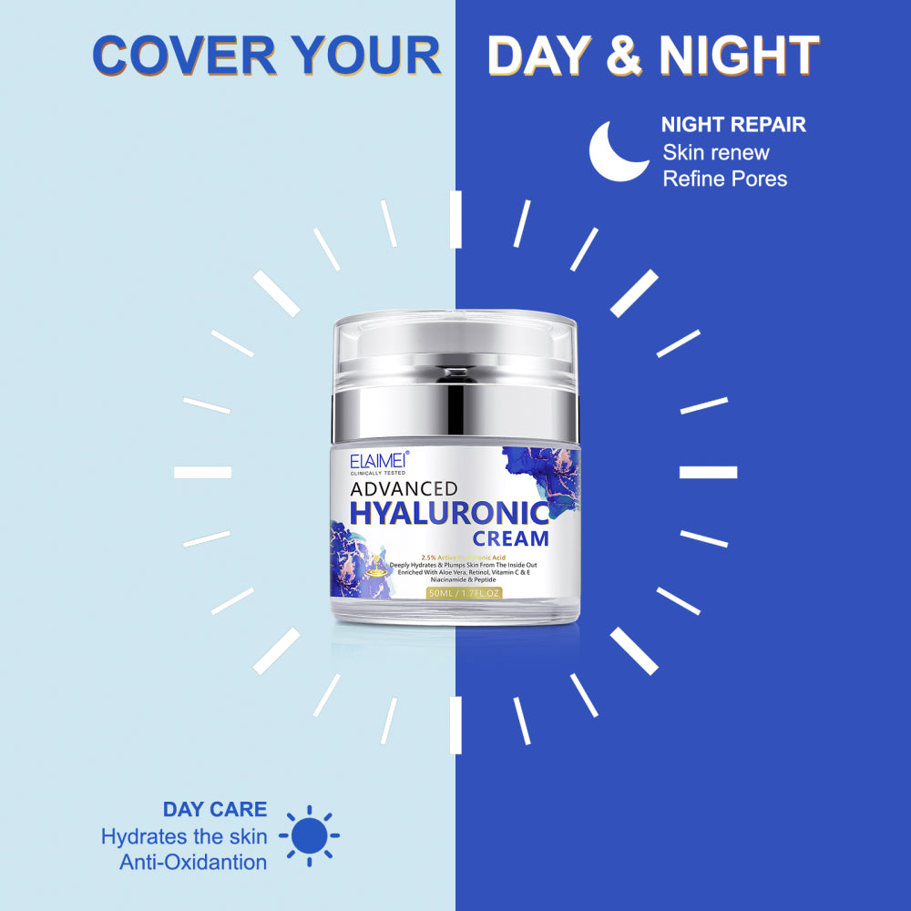 ELAIMEI Pure Hyaluronic Acid Cream for Face, 50ml