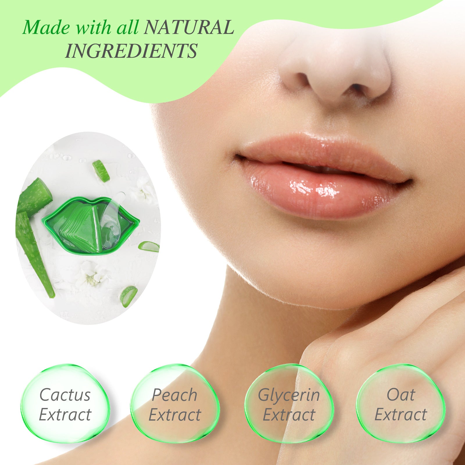SEFUDUN Aloe Vera Lip Mask, pack of 20pcs