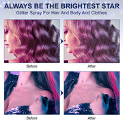 Elaimei Shiny Glitter Spray for Body Hair Makeup