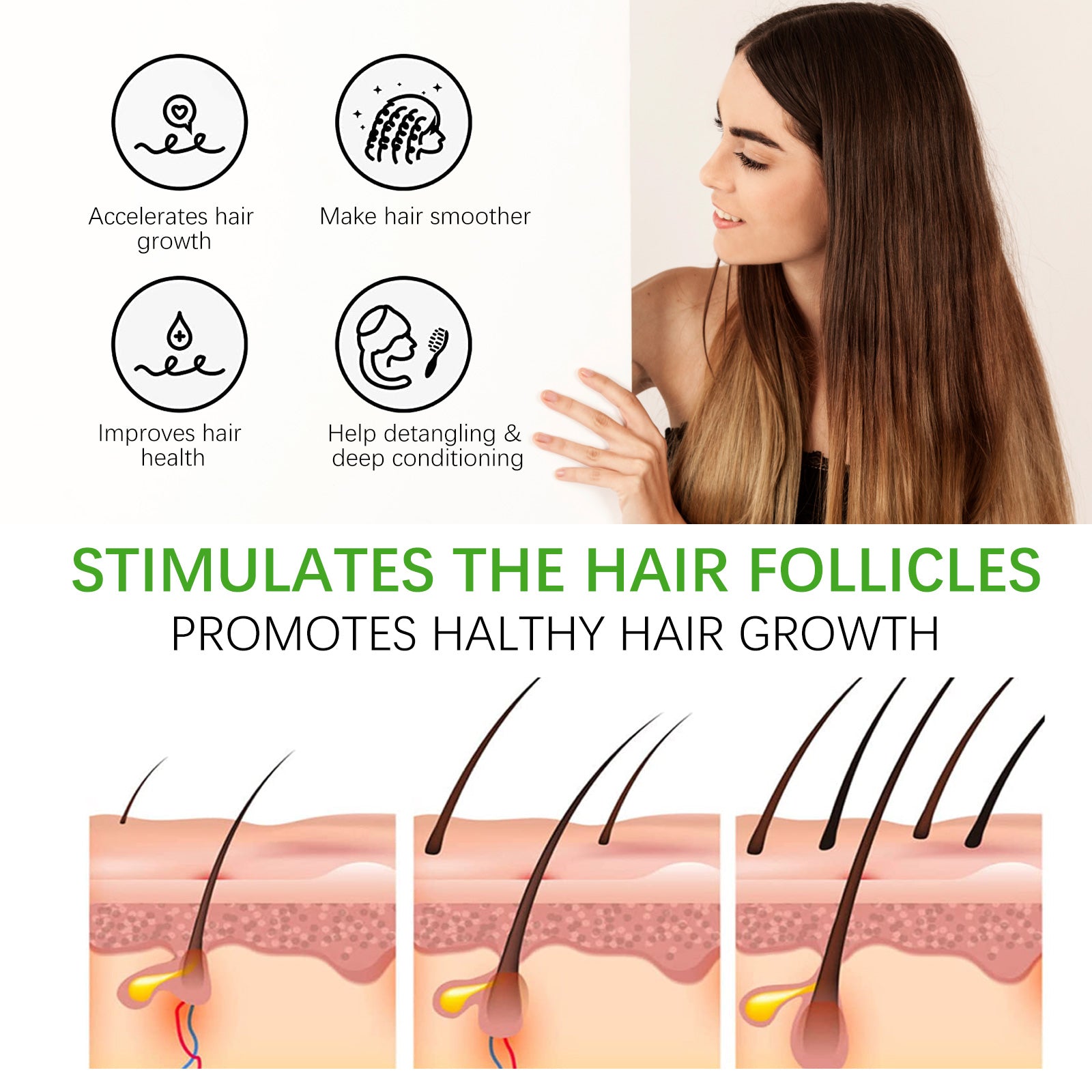 SEFUDUN Rice Water Hair Growth Shampoo, 300ml