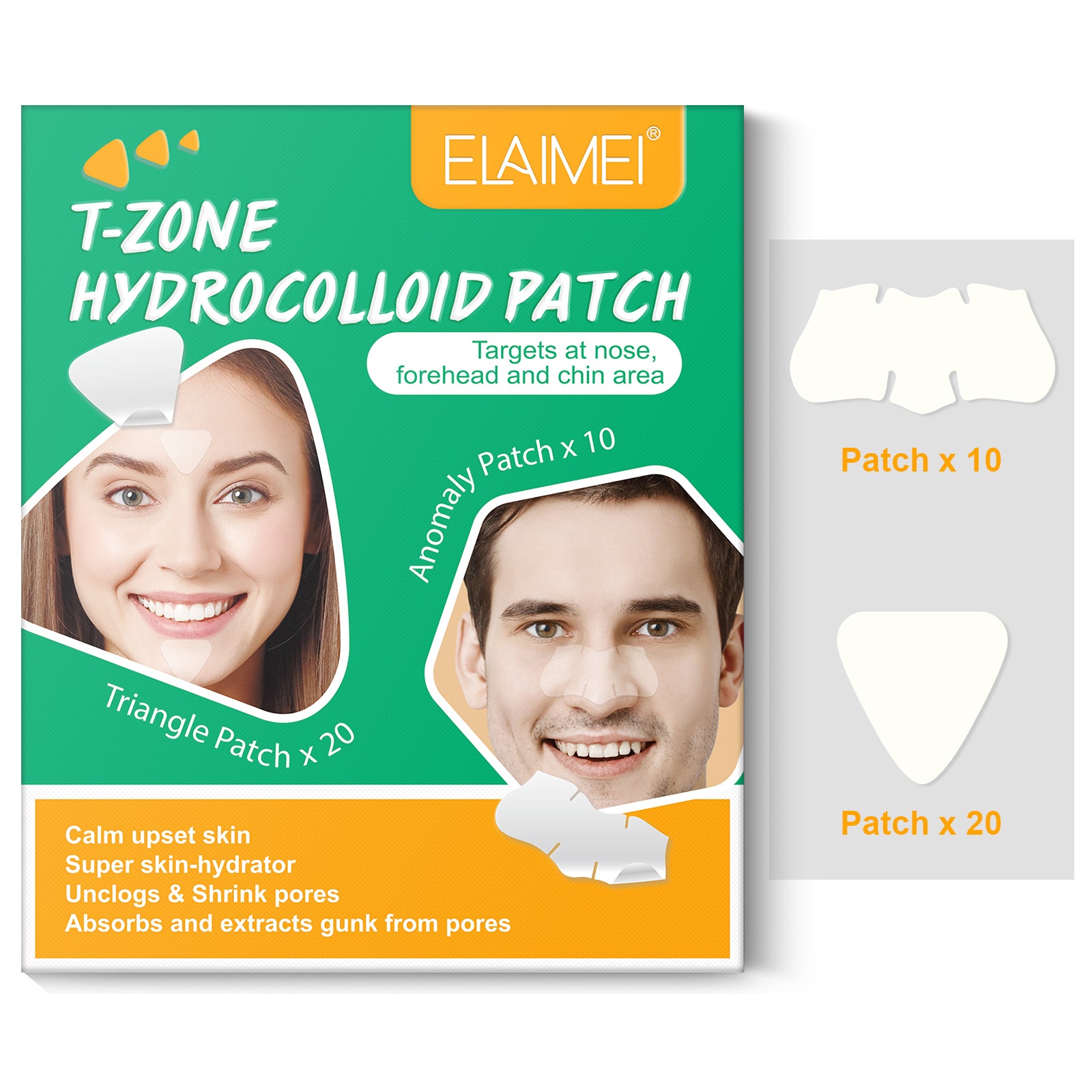 ELAIMEI T-Zone Hydrocolloid Nose Patches
