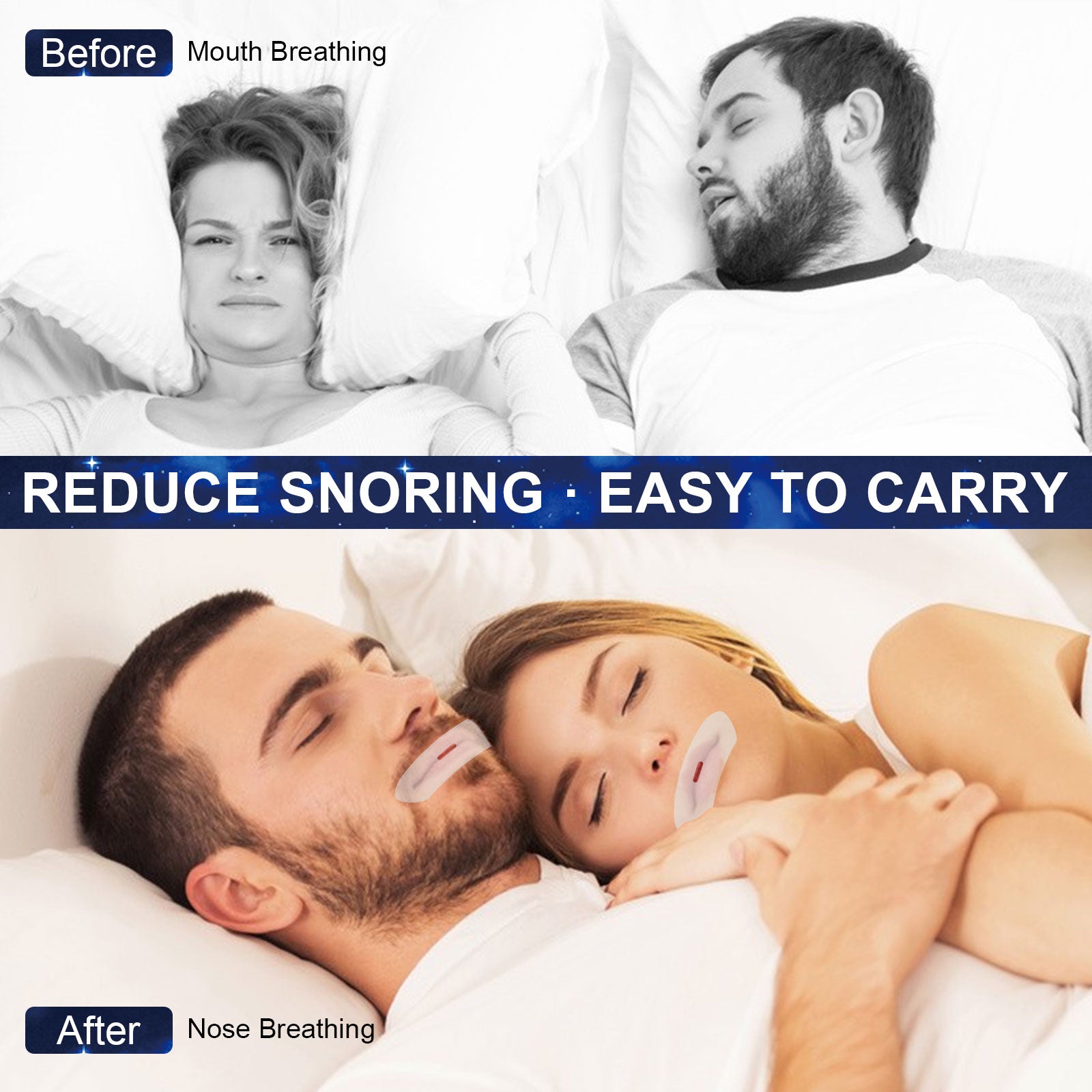 ValleyLux Anti Snoring Sleep Strips Gentle Mouth Tape for Nose Breathing Low Loud Snoring Relief 90 pcs