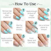 Reviglam Gel Nail Polish Remover and Cuticle Oil Manicure Kit Soak Off Fast Moisturizer Instant Nails Strength Easy to Use