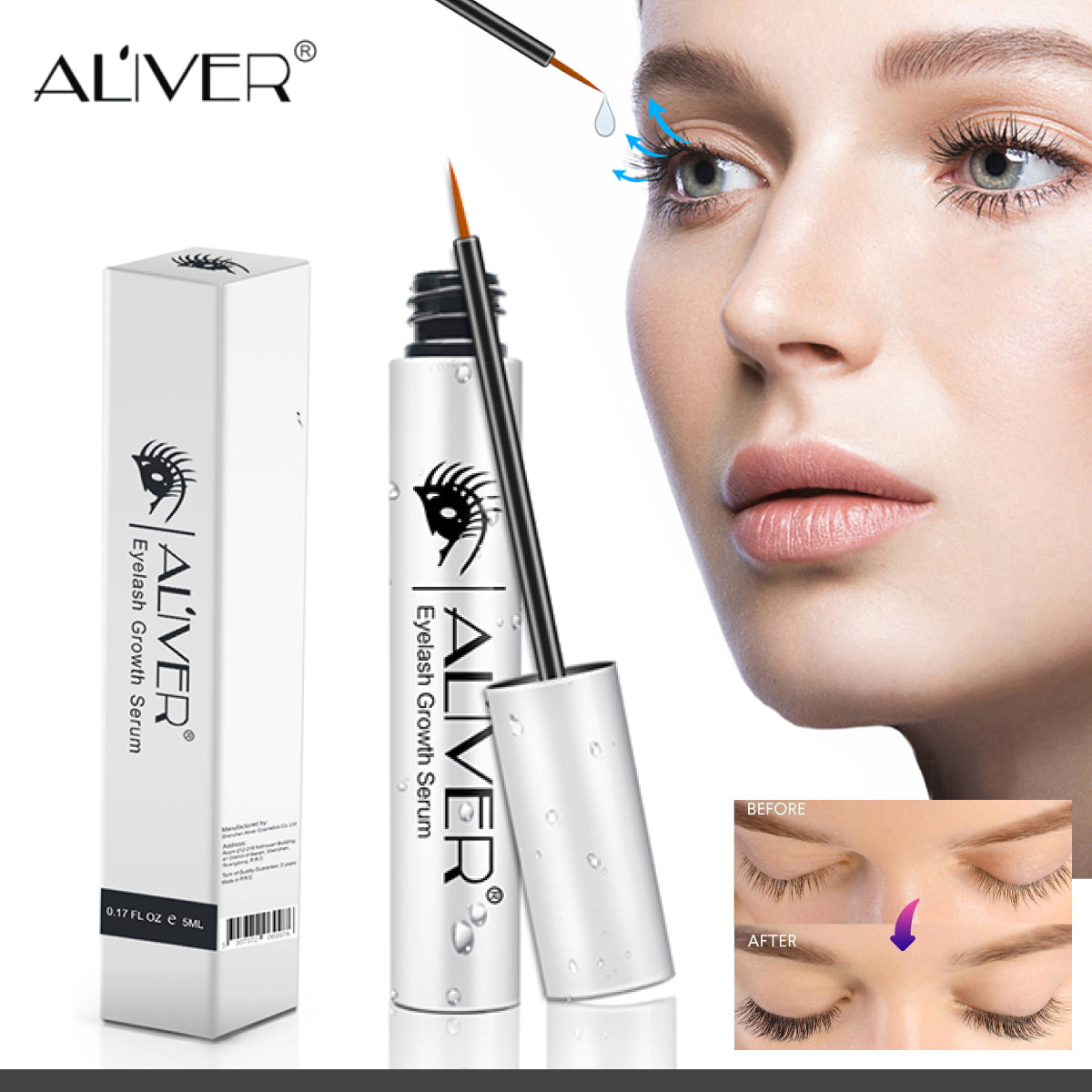 ALIVER Enhancing Eyelash Growth Serum, 5ml