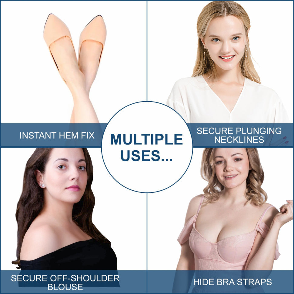 ELAIMEI Fashion Clear Tape, Double Sided Clothing Strips, 80pcs pack