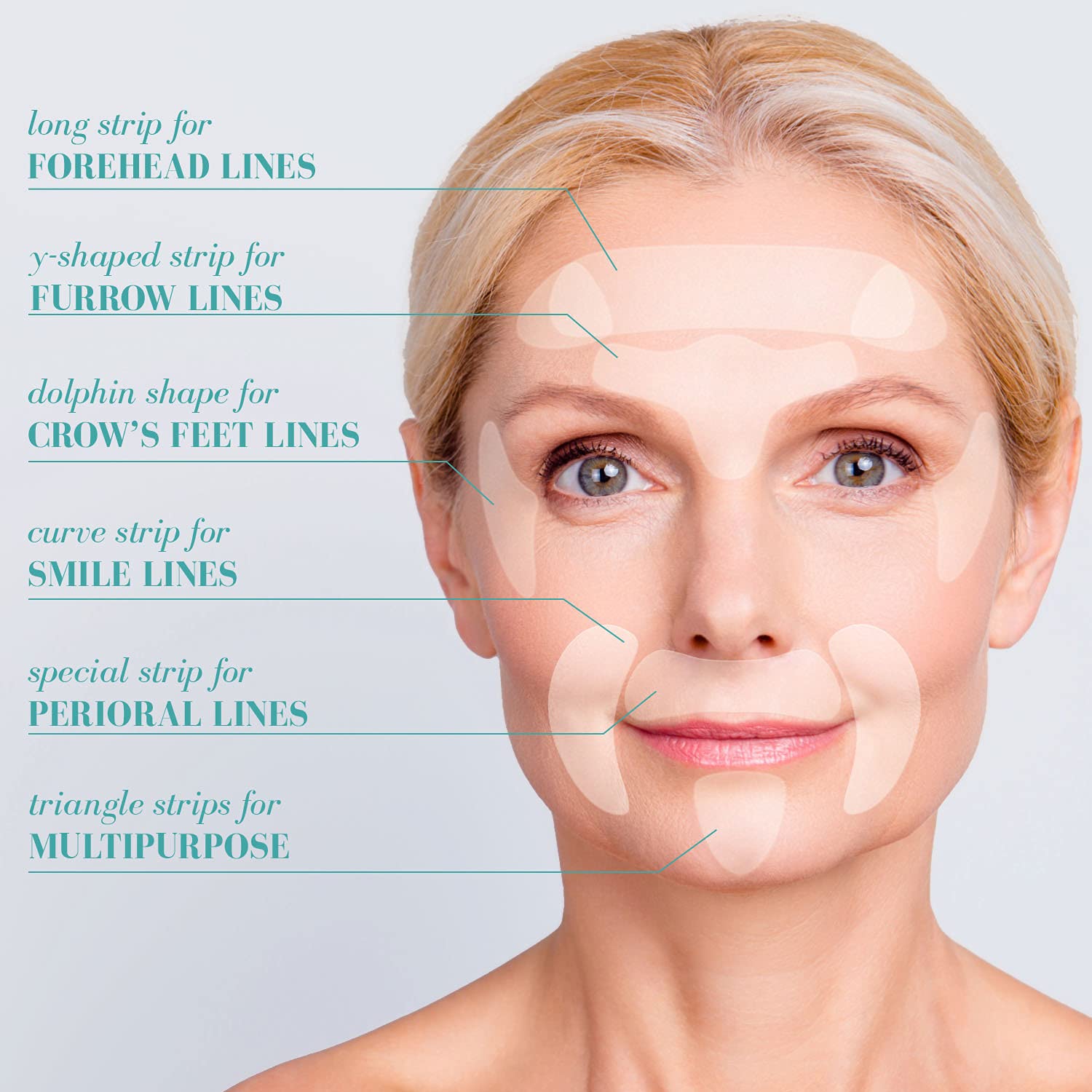 SEFUDUN Face Smoothing Wrinkle Patches, 160pcs