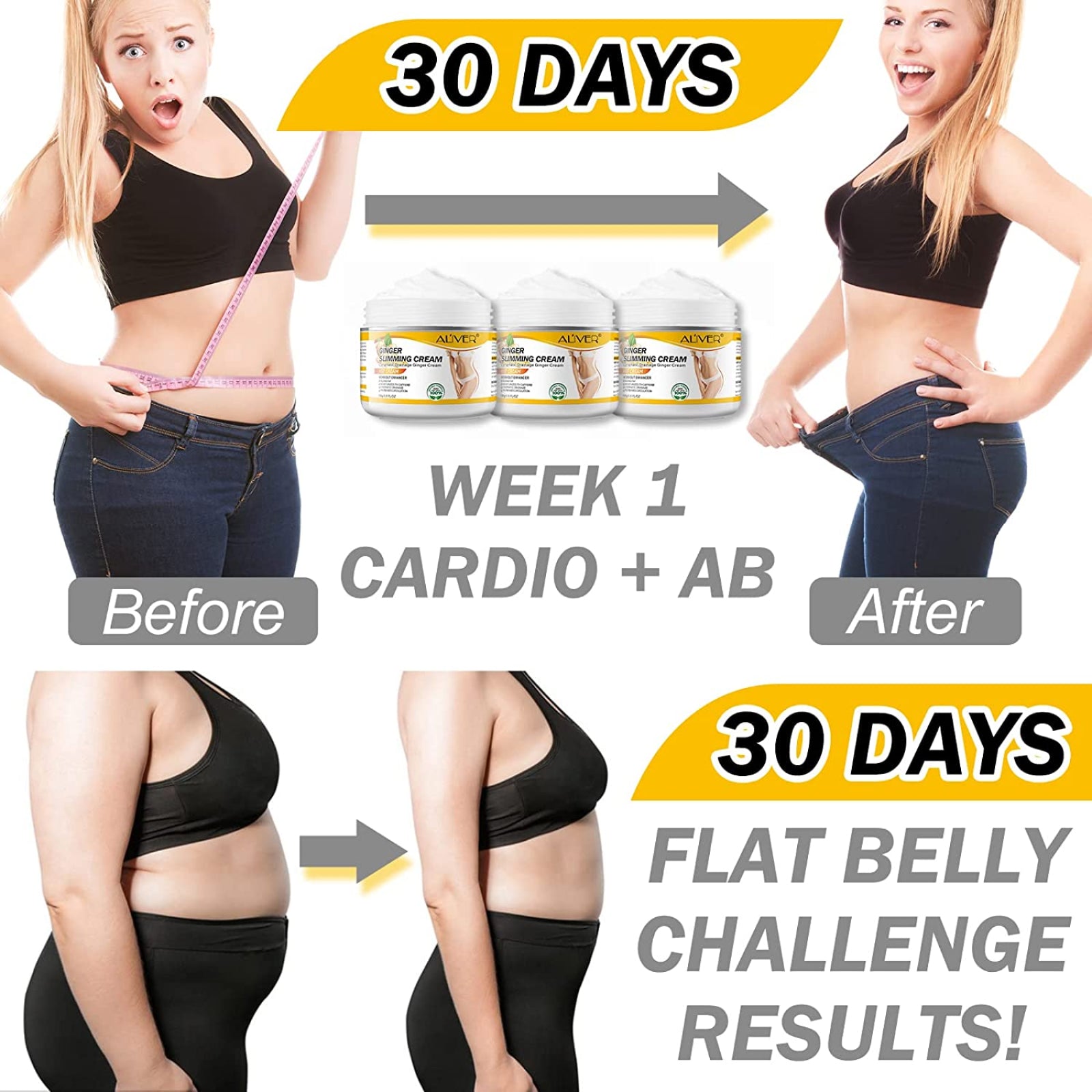 Aliver Body Slimming Hot Cream Fat Burner Anti Cellulite Firming