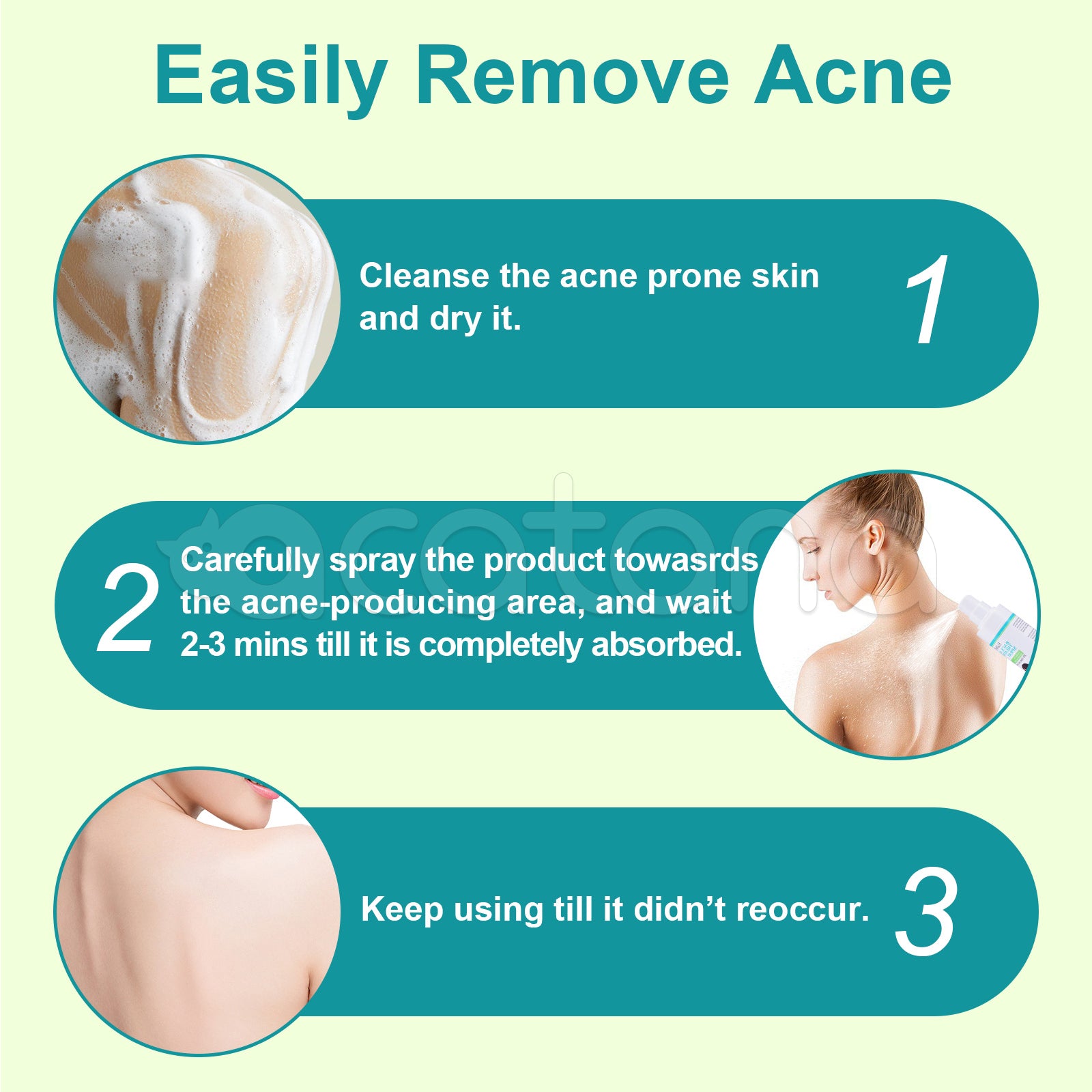 ELAIMEI Natural Body Back Acne Treatment, 120ml