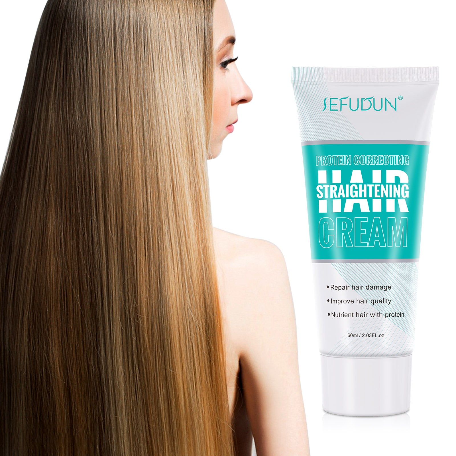 SEFUDUN Hair Straightening Cream, 60ml