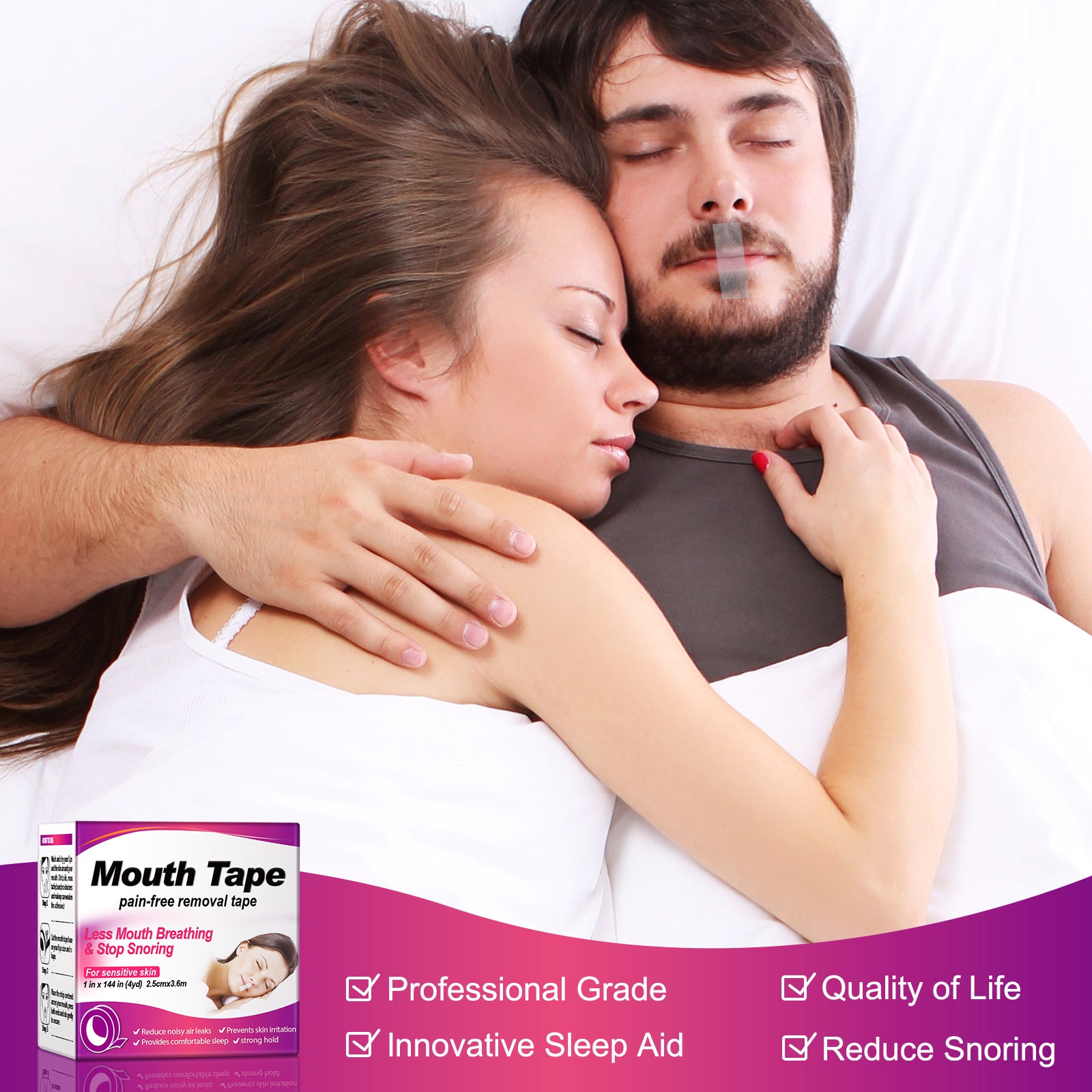 Aliver Mouth Tape for Sleeping Snoring Nose Breathing