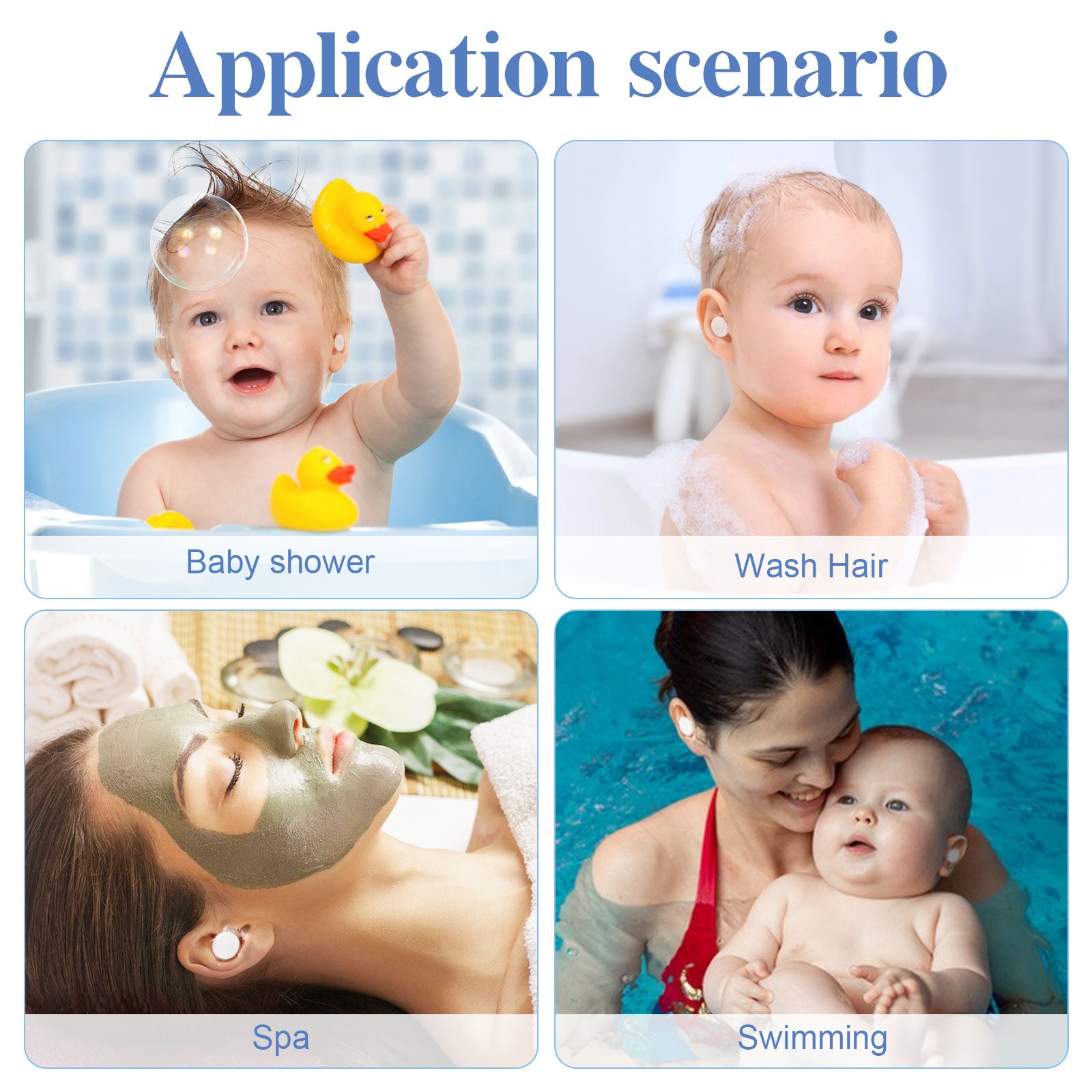 SEFUDUN Waterproof Ear Protector Covers, 60pcs