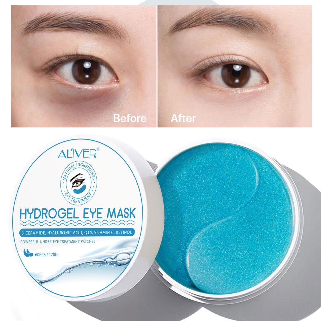 Aliver Hyaluronic Acid Under Eye Patches Mask for Puffiness Dark Circles Removal Pads