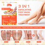 ALIVER Peach Soft Foot Peel Mask, 3in1 Kit