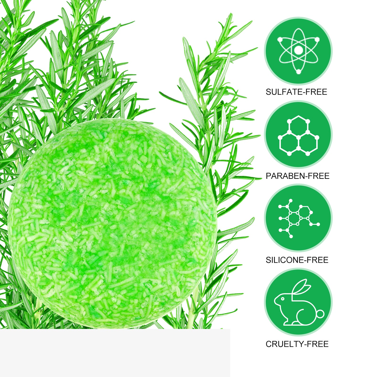 ALIVER Organic Rosemary Hair Growth Shampoo Bar, 60g