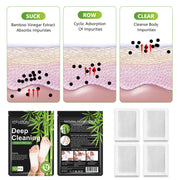 SEFUDUN Deep Cleaning Detox Foot Patches with Bamboo Vinegar & Ginger, 10pcs