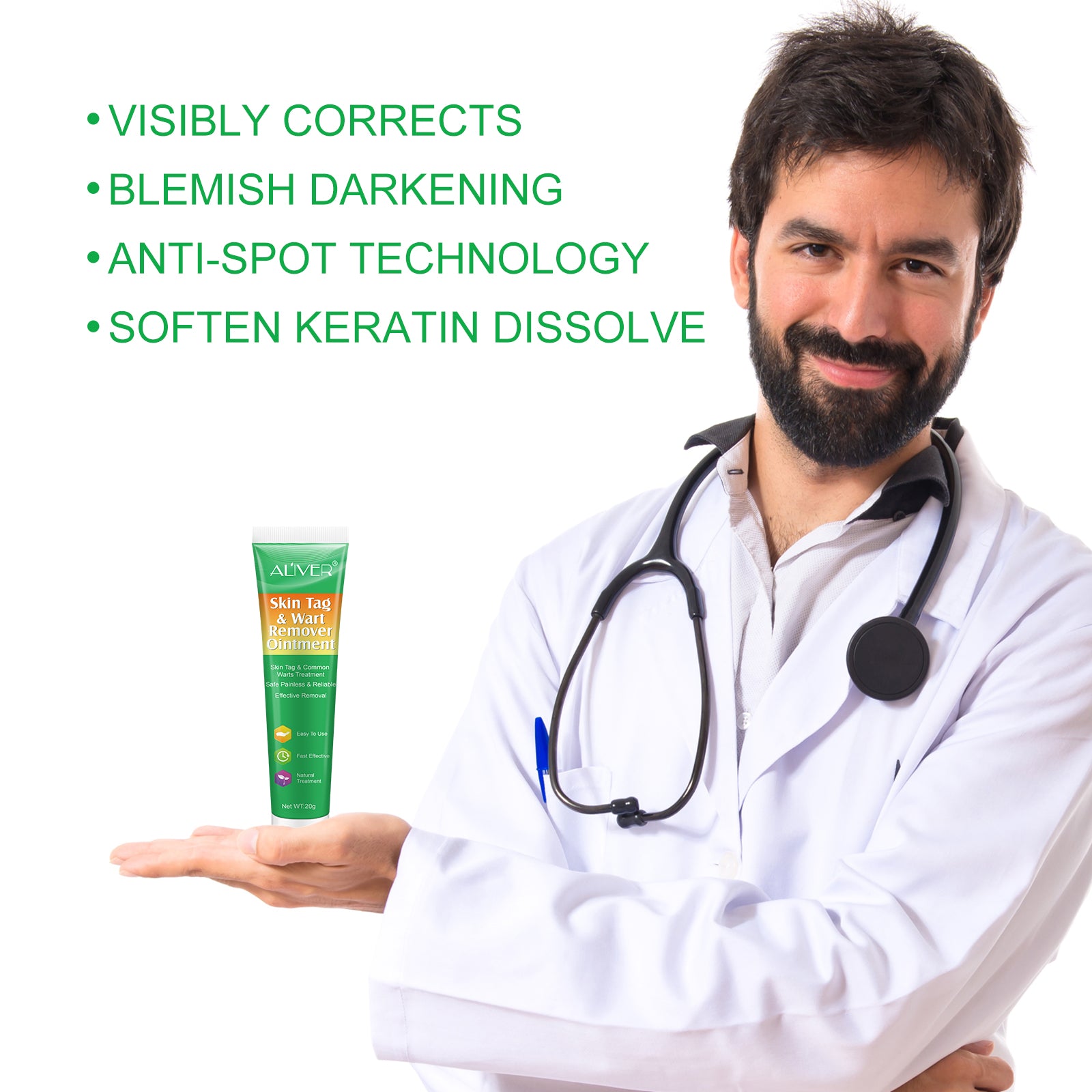 ALIVER Body Skin Tag & Wart Remover Ointment, 20g