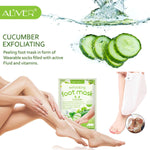 Aliver Cucumber Soft Foot Peel Mask for Feet Dead Skin Remover